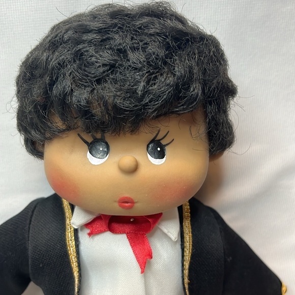 Vintage Cloth Doll Rubber Face Ethnic Mexican Dress Boy Mariachi Girl Dancer - Picture 5 of 6